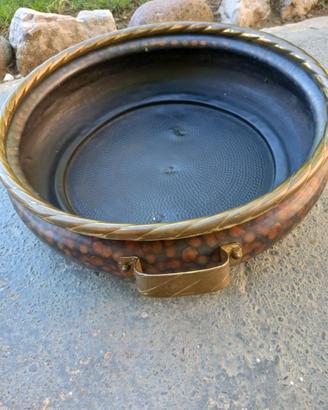 Porta vaso in ottone vintage 