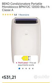 Condizionatore monoblocco Beko 1200 Btu