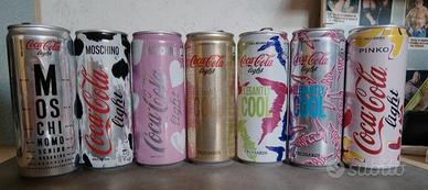 lattine coca cola Trussardi Moschino pinko 