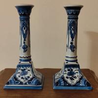 Coppia portacandele Delft Blue
