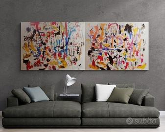 Quadri grandi astratti dipinti su tela arte materi