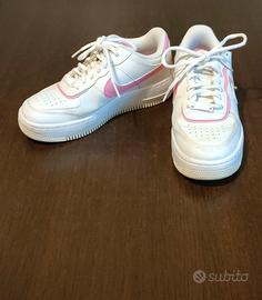 Nike Air Force bianco e rosa 