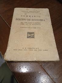 Raro Manuale 1939 Nicola ABBAGNANO - Economia dir