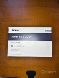 Sigma 16mm f/1.4 DC DN Contemporary e mount