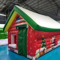 casetta gonfiabile di babbo natale 