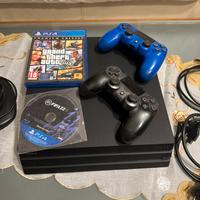 PS4  1TERA SLIM CON 2 JOYSTICK PIU GIOCHI