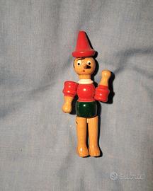 Pinocchio in Legno Vintage Tornito