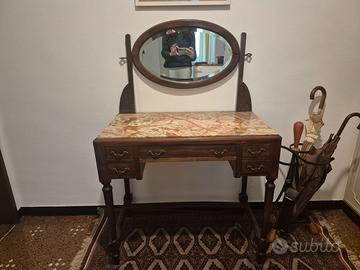 Consolle vintage color noce