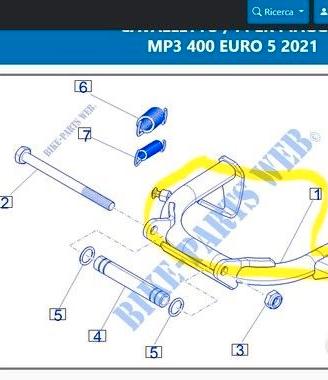 Cavalletto per piaggio mp3 400 hpe 2021