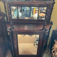 Credenza con specchi etagere antica inglese