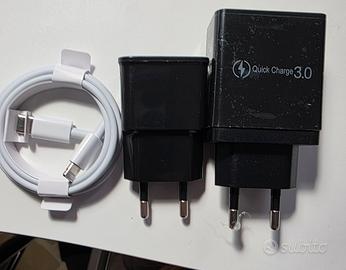 Lotto caricabatterie e cavo – tutto nuovo