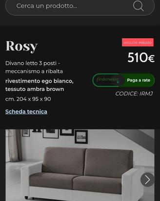 Divano Letto "Rosy" Mondo convenienza