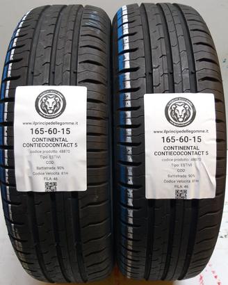 2 GOMME 165 60 15 CONTINENTAL A48870