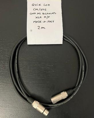 Quik Lok CM/675 cavo microfonico bilanciato XLR 2m