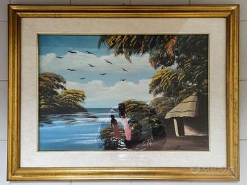 Quadro paesaggio africano