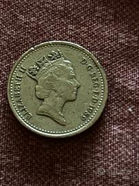 MONETA INGHILTERRA ONE POUND 1989