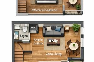 Monolocale SOPPALCATO - RISTRUTTURATO