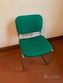 chair office anni 70 Sedia 70s in metallo metal