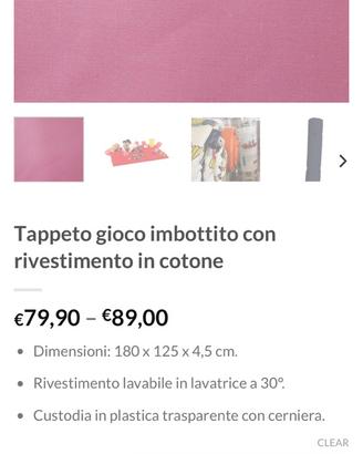 Tappeto morbido gioco Baby’s Clan
