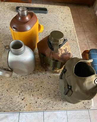 Tre borracce di cui due militari capienza 2 lt cis