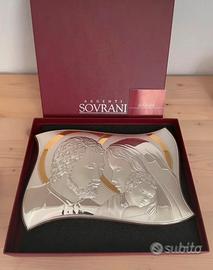 Quadro sacra famiglia in argento Sovrani