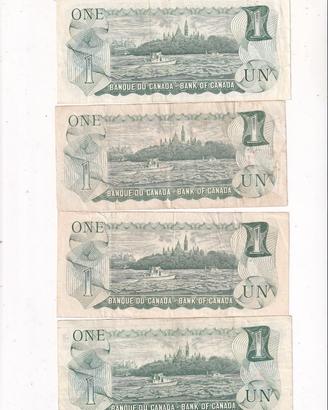 canada 8 banconote da 1 dollaro