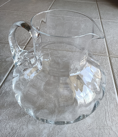 Caraffa 23x24 in vetro lavorato trasparente