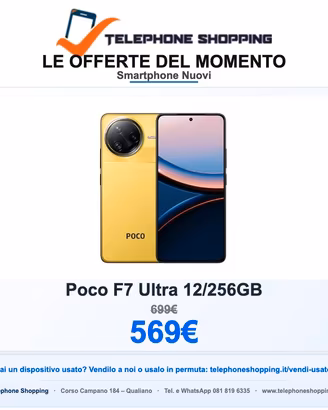 Xiaomi Poco F7 Ultra 12/256GB Nuovo