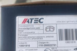 pastaglie anteriore Mercedes sprinter 