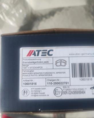 pastaglie anteriore Mercedes sprinter 