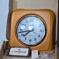 orologio vintage Lorenz in legno a massello 