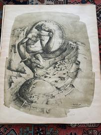 Angelo Orlandi - coppia di tele per quadro firmate