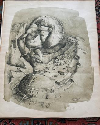 Angelo Orlandi - coppia di tele per quadro firmate