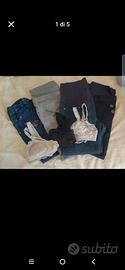 set 4 jeans premaman e 3 reggiseni allattamento 