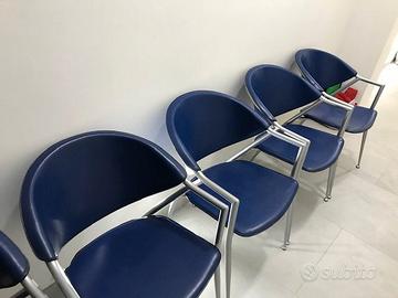 Sedie Calligaris in pelle blu