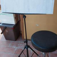 Sedile e Leggio regolabili x musicisti e altri usi