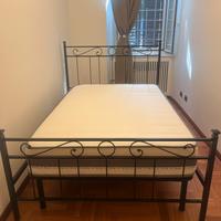 Letto una piazza e mezza + rete + materasso memory