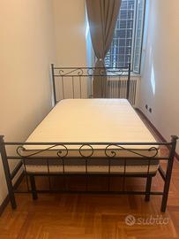 Letto una piazza e mezza + rete + materasso memory