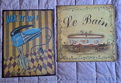 stampe su metallo vintage