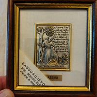 quadro argento San Francesco D'Assisi