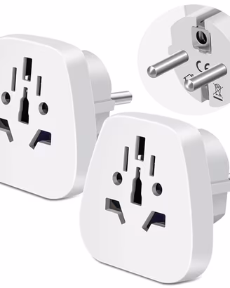 2x Adattatore Universale Presa CA (USUKAU ➔ UE) - 