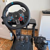 Volante logotech G 29 con supporto e cambio