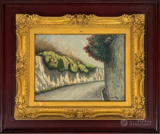 Gino Romiti pittore quadro olio su faesite Stradin