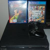 Playstation 4 + 1 controller + GTA5 + WWE 2K23