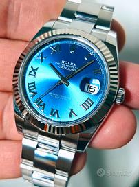 Rolex DJ 41mm 126334 blu 12/2023 like new full