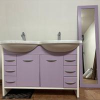 MOBILE DA BAGNO + SPECCHIO E SANITARI SOSPESI