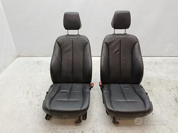 Set sedili in pelle nera cucitura nera bmw f20 201