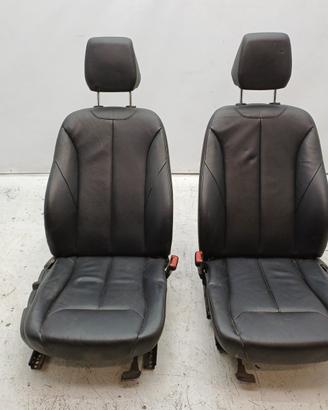 Set sedili in pelle nera cucitura nera bmw f20 201