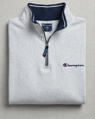 Felpa Champion Quarter-Zip Grigia L