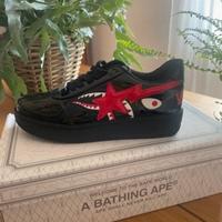 Bapesta shark nero lucido